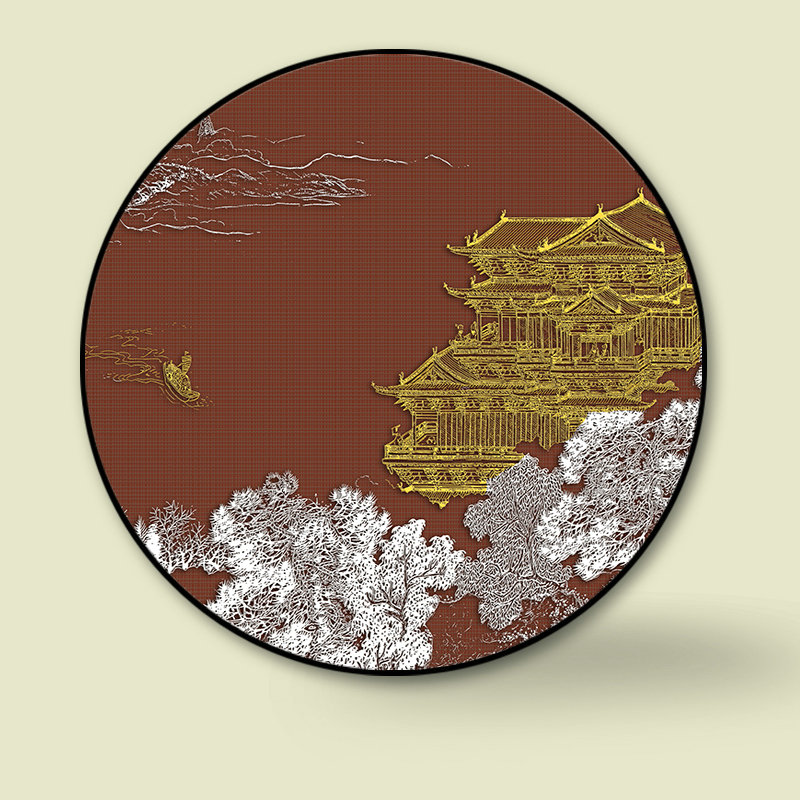 艺术肌理画二版圆形